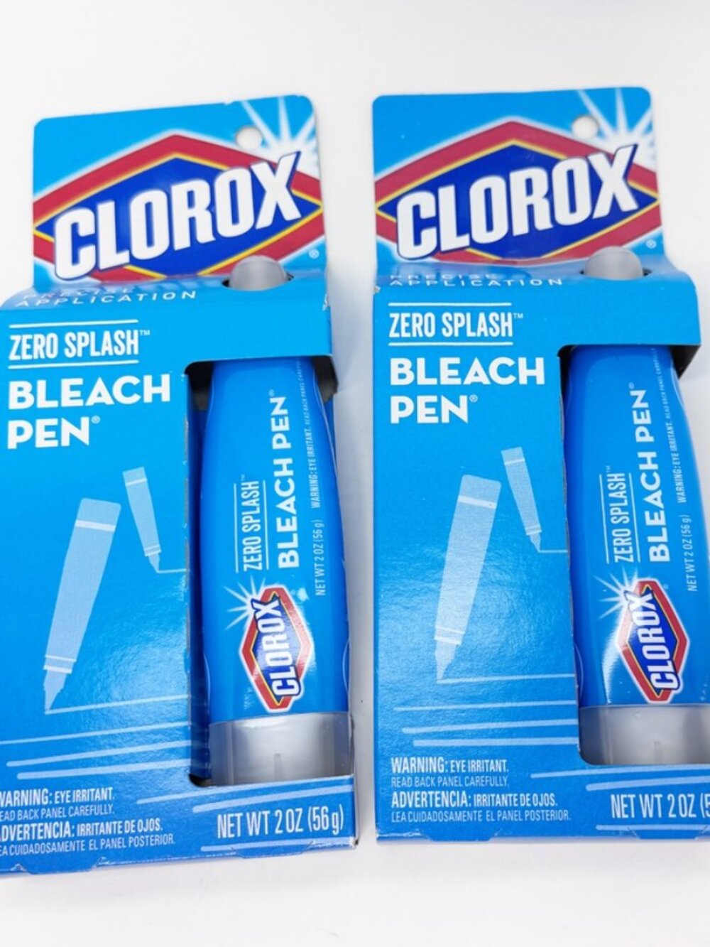 LOT 2 - Clorox Bleach Pen Gel for Whites Dual Tipped   2 oz   NEW Discontinued